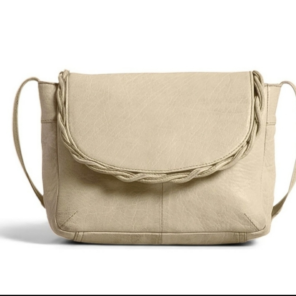 Day and Mood Fiona Leather Ivory Shoulder Bag NEW